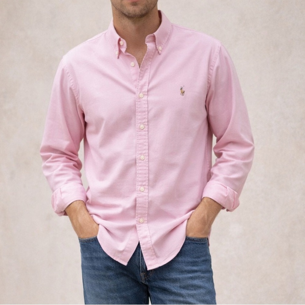 POLO Ralph Lauren Pink Men's Shirt • XL • Excellent Condition